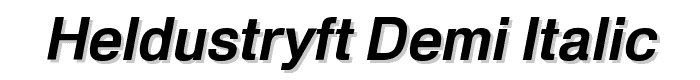 HeldustryFT Demi Italic font